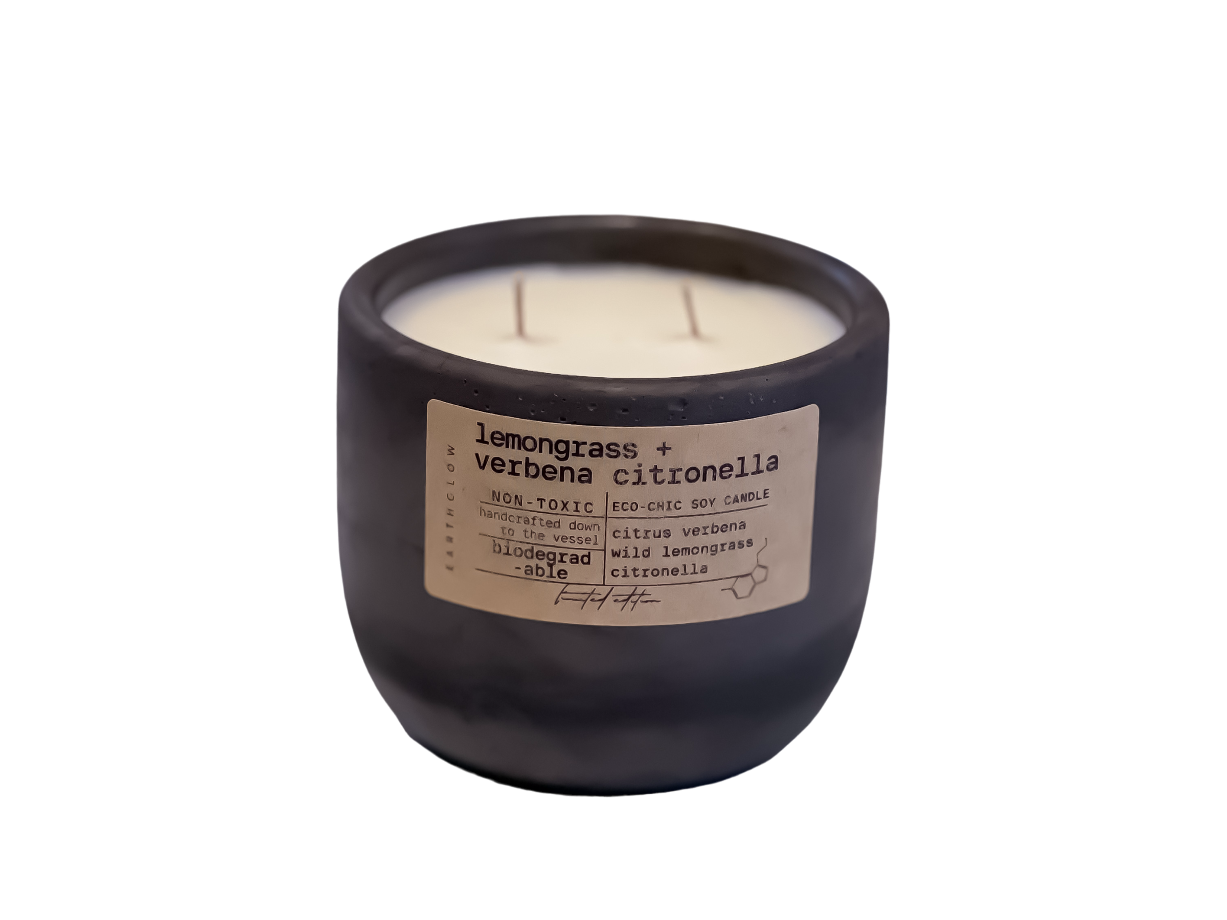 Lemongrass + Verbena Citronella Concrete Patio Candle