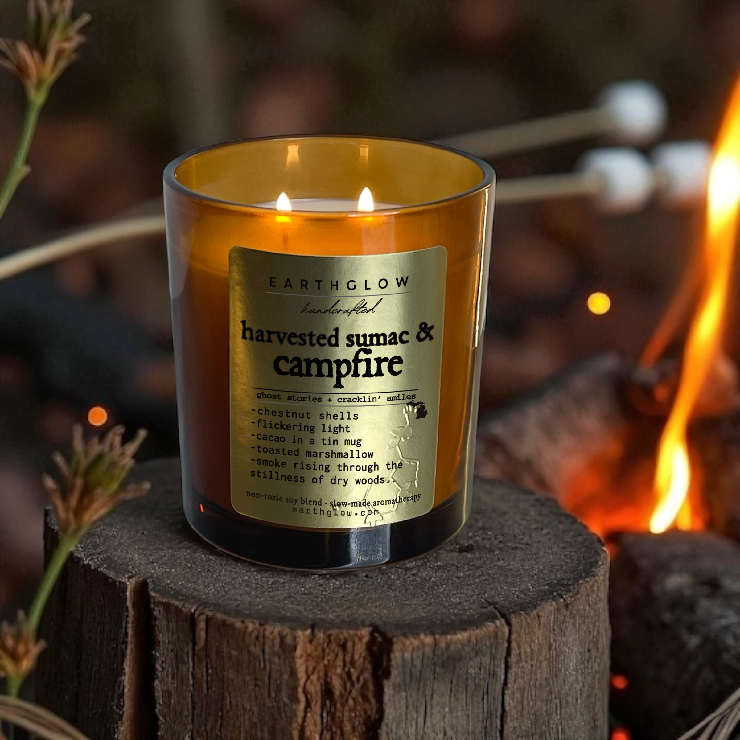 Harvested Sumac + Campfire